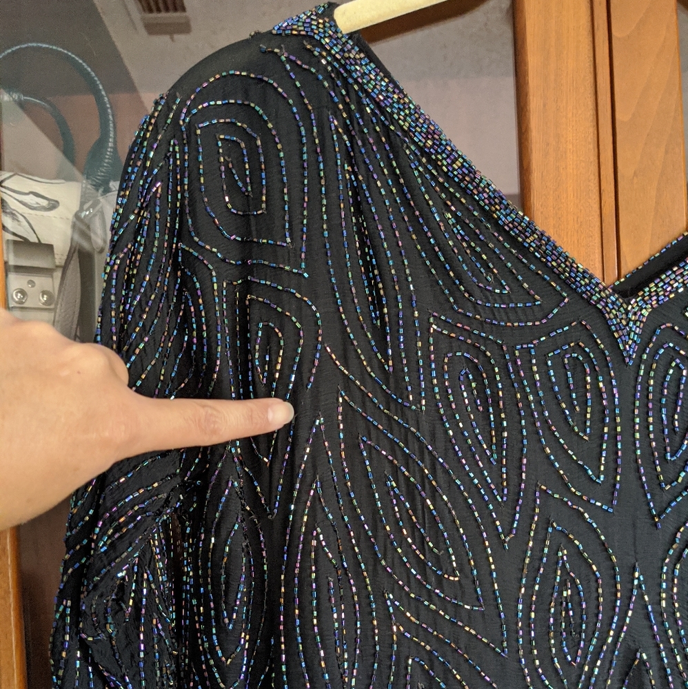 Vintage beaded blouse - Picture 8 of 9